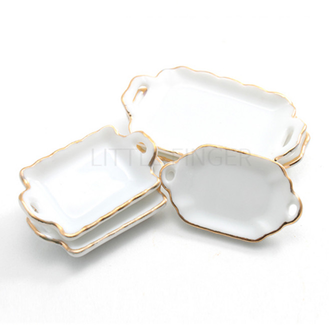 미니어처 골드물결쟁반(1pcs), 1개