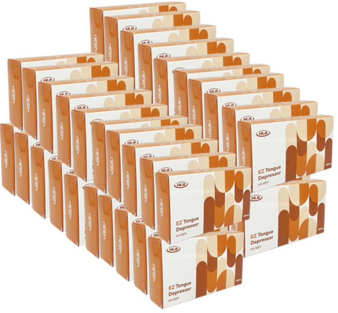 (주)세븐메디컬 HLB 이지 설압자 나무 설압자 혀누르개 100개입, 50개