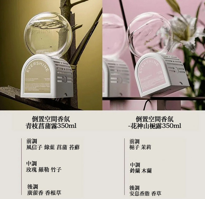 EverShine 晴天大白 倒置香氛 空氣清新劑 擴香精油 除臭 去味, 1個, 【辦公室/書房】青枝+花神
