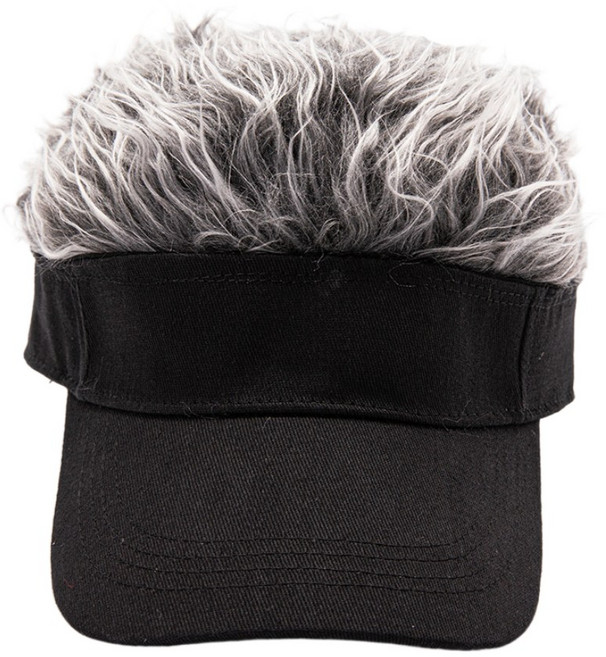 중년의멋 남자 가발모자 캠핑 아웃도어 스타일, 1개, 실버