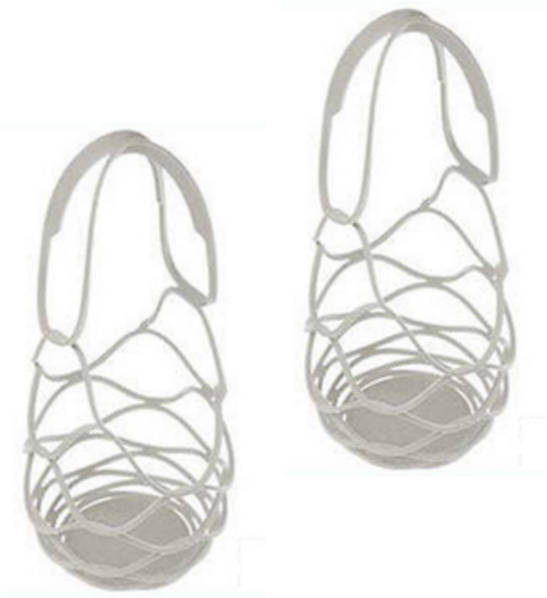 실리콘 와인 캐리어 가방 쇼핑백 파우치 세트, 그레이, 2개