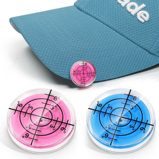 골타 골프 수평 볼마크 자석 클립포함 그린 경사도측정 1+1, 1개, 핑크+블루