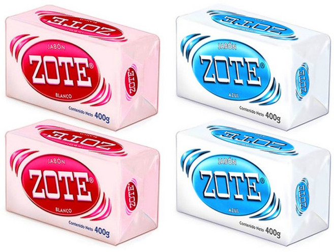 ZOTE비누 (핑크2개+블루2개) 조트비누 멕시코비누, 4개