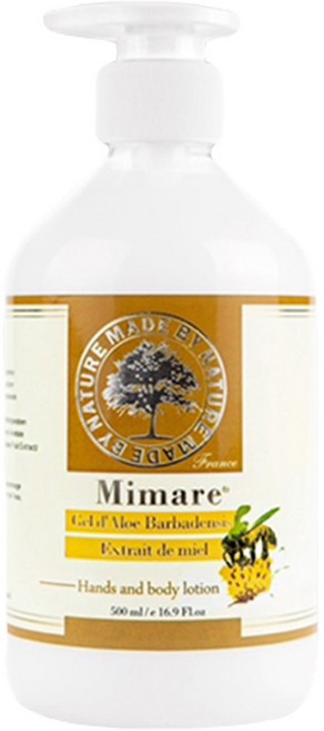法國密碼Mimare 蜂蜜蘆薈潤膚乳 保濕滋潤 舒緩乾燥 肌膚柔嫩光滑, 500ml, 3瓶