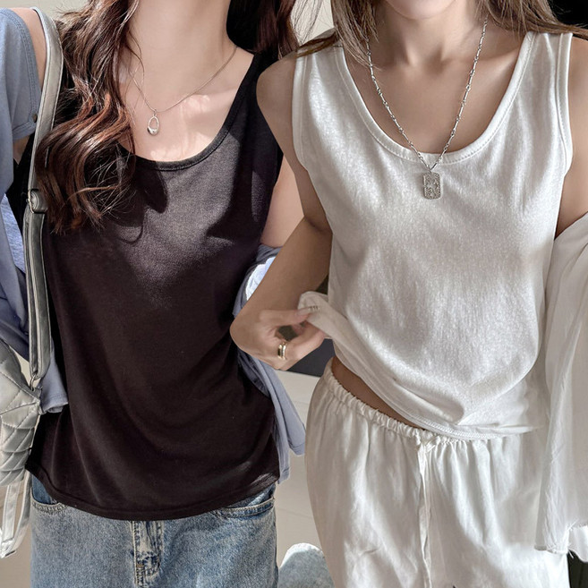 [1+1] 드마엘 헤인즈 베이직 나시 민소매+델로나