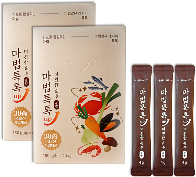 [인포벨]애드크로스 홈쇼핑 장미화 마법톡톡 더진한 육수 분말 만능 해물 멸치 육수 가루 요리 천연 조미료, 332g, 1세트