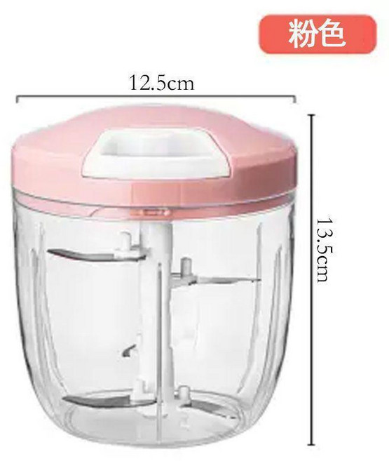 手動多功能絞菜器 搗蒜泥神器 絞肉機, 升級五刀片1000ML大號粉, 1個