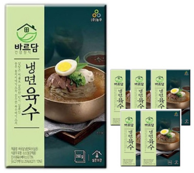 바르담 냉면육수(실온보관) 350g 세트, 5개