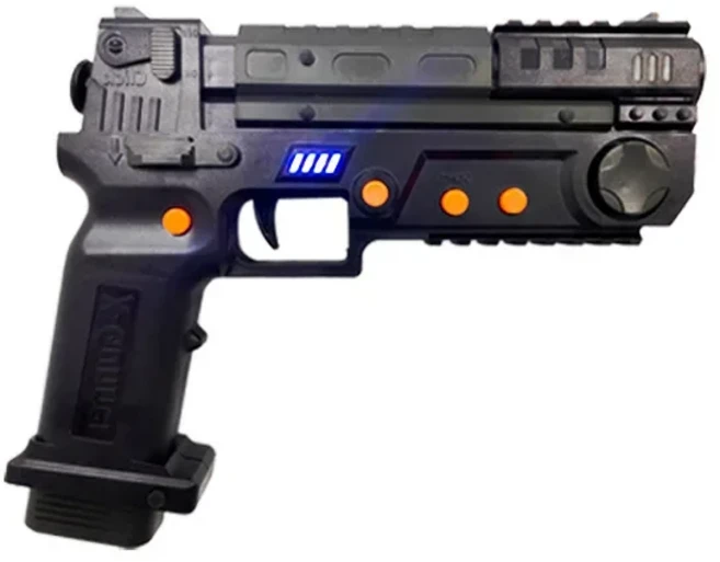 XGUNNER 무선 게임 라이트 건 권총 PC 아케이드 시뮬레이터용 반동 및 기능 독자 개발된 독특한 시스템, 01 Black, 01 빠른