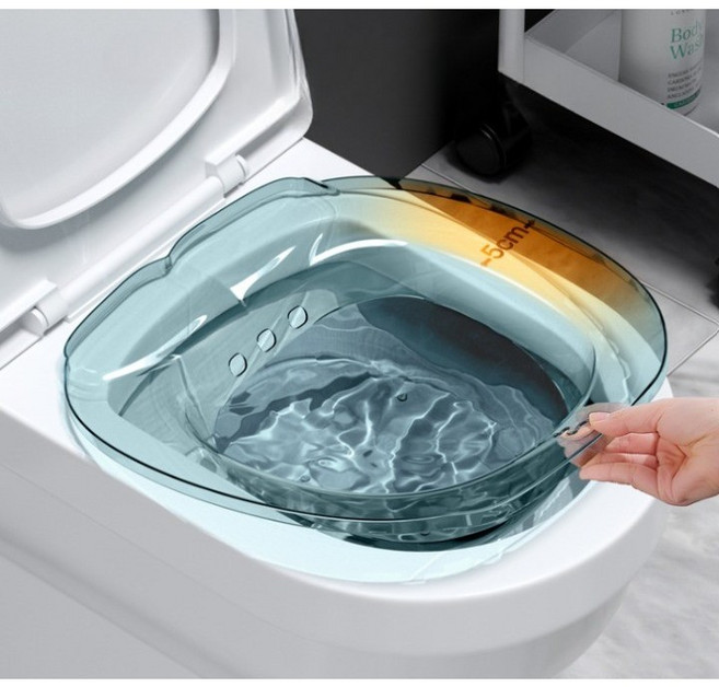 앤듀리빙 좌욕 의자 가정용 좌욕기, 라이트투명블루, 1개