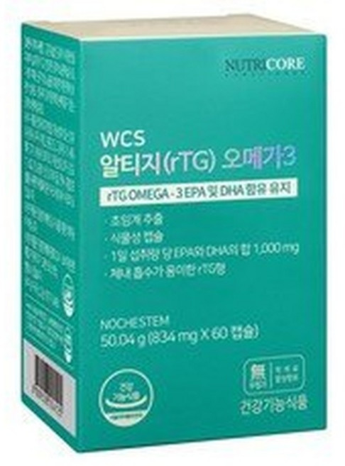 뉴트리코어 알티지 오메가3, 60정, 4개