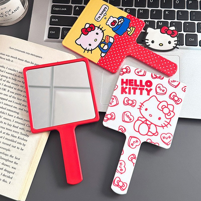 헬로키티 휴대용 미니 손거울 사각손거울 2종, 1개