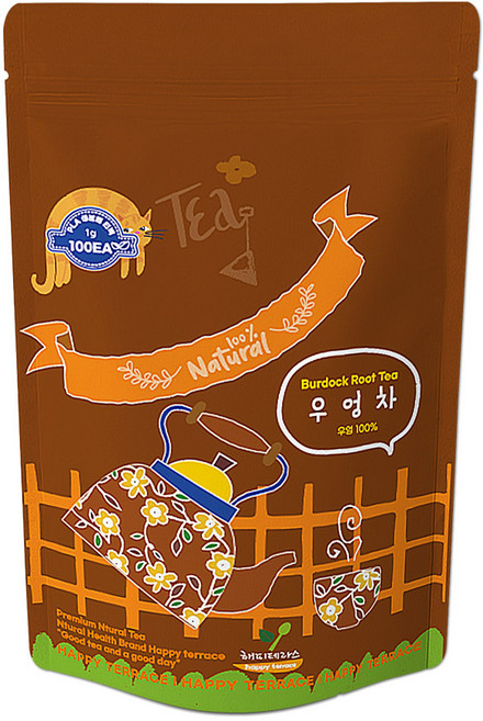 국산 볶은 우엉차 삼각티백, 100개입, 1개, 100g