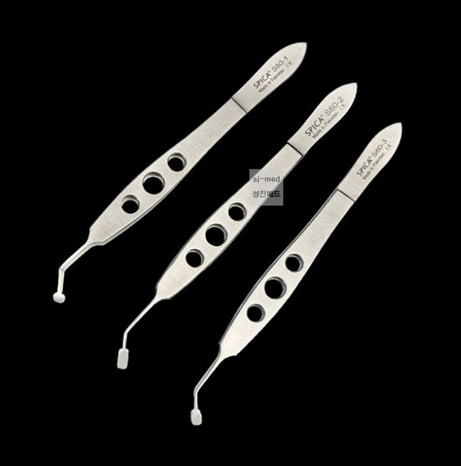 (SPICA) 스피카 마이봄샘 의료용 핀셋 포셉 / 눈기름샘 청소 핀셋 (Meibomian gland forceps), S80-1