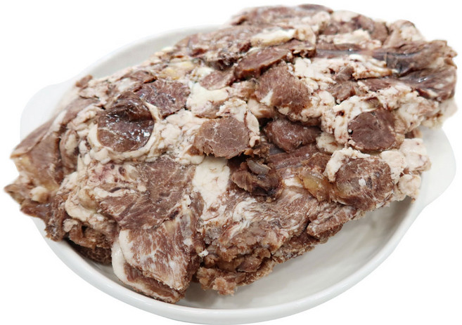 (배터짐) 삶은 한우 소머리 세절 수육 편육 국밥 곰탕 도가니 우족 소사골 소갈비 모음 (일요일&당일발송), 1개, 삶은 소머리고기세절2kg