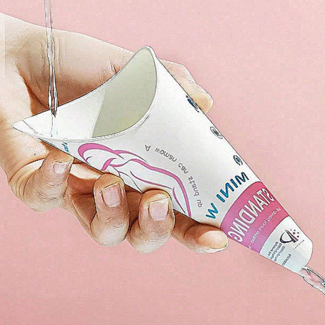 일회용 여성 스탠딩 소변 깔때기 소변기 서서 오줌, 일회용소변기 01827ZO, 1개