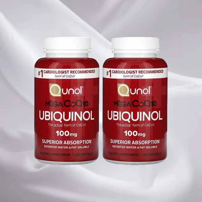 퀴놀 CoQ10 메가 코큐텐 유비퀴놀 Ubiquinol 100mg 100정 2병, 2개 - 쿠팡