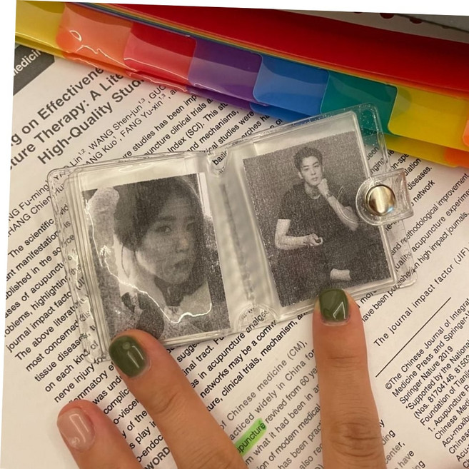 증사바인더 띠부띠부씰 스티커북 미니앨범 샤이니투명, 본상품