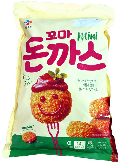 코스트코 CJ 꼬마돈까스 /냉동 한입 돈까스 아이들간식 도시락 반찬, 1.4kg, 2개