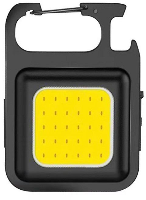 戶外鑰匙圈LED燈 爆閃燈 COB 手電筒 USB充電, 1個, 方形LED燈(塑膠款150MAH)