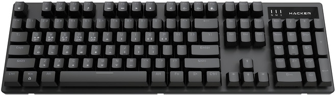 앱코 교체축 유무선 블루투스 기계식 게이밍 키보드, 블랙, 갈축, 갈축