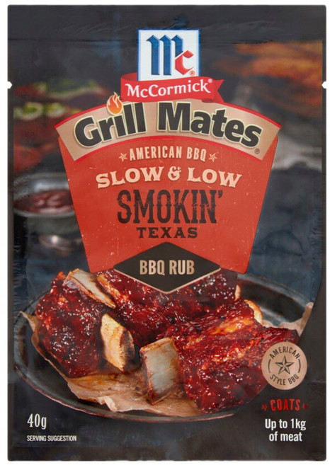 맥코믹 그릴 메이트 스모킨 텍사스 럽 바베큐 양념 40g McCormick Grill Mates Smokin Texas BBQ Rub, 1개