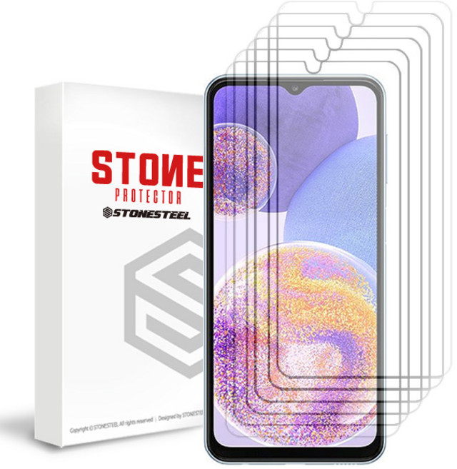 스톤스틸 9H 강화유리 휴대폰 액정 보호 방탄 강화유리 필름 6매, 6개
