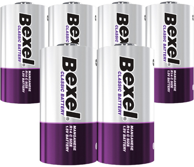 벡셀 망간 C형 건전지 벌크 R14, 3개, 2개입