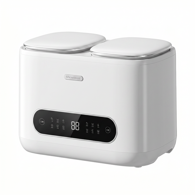 루노테크 듀얼 소형세탁기 올인원 분리 미니 양말 속옷 삶는 빨래 수건 건조 살균 저소음, 스테인리스+살균+건조, 풀옵션형