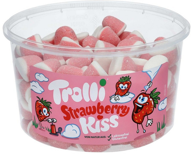 Trolli (해외) 트롤리 스트로베리 키스 젤리 975g, 1개