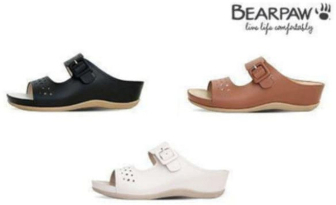 [백화점 정품] 베어파우 여름 발 편한 슬리퍼 여성 키높이 가죽 5종