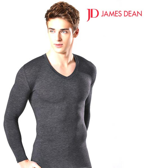 시크릿더샵_제임스딘 에어로히트 모달 브이넥 남성 상의 단품내의