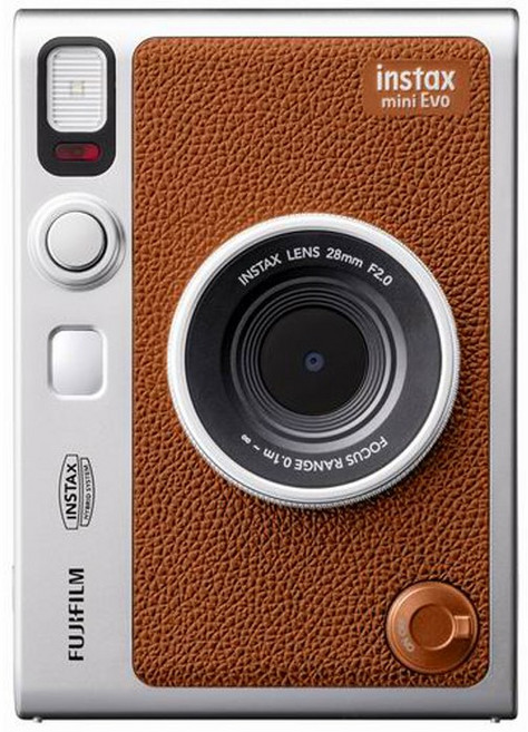 富士 Fujifilm instax mini EVO 馬上看相機 拍立得 公司貨 相印機 復古, 1個, 主機 咖啡色,不加購, miniEvo