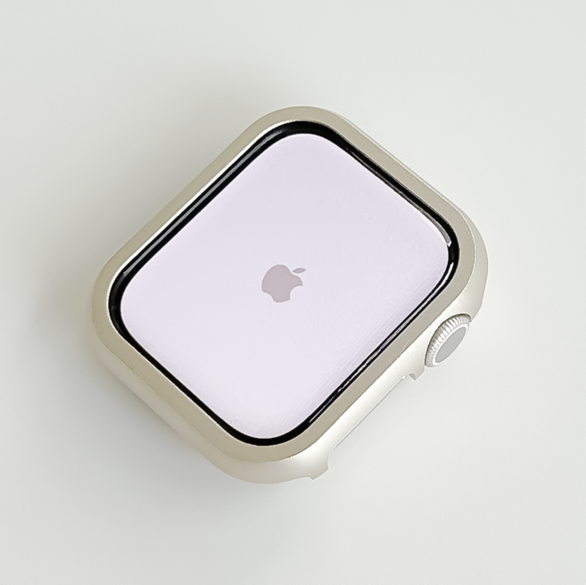 링고룸 애플워치 호환 메탈 케이스 + 보호필름 증정, 1개, 스타라이트