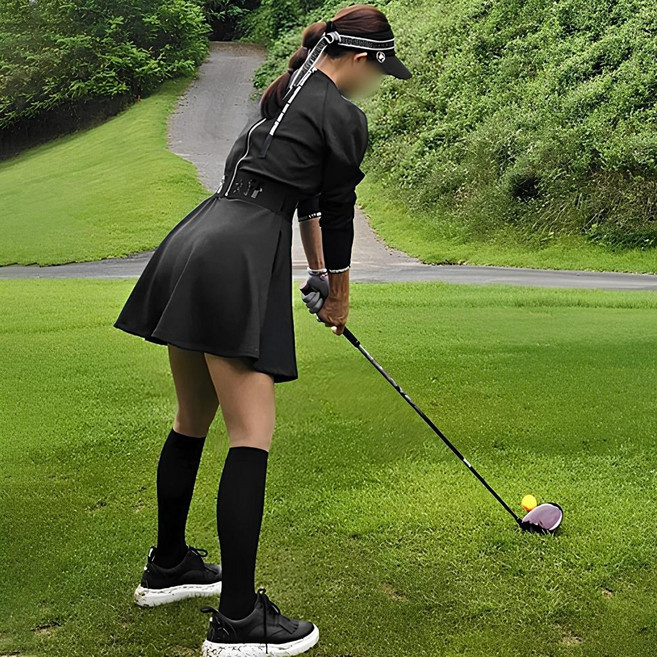 그레힙 여성 골프 원피스 레터링 밴딩 포인트 테니스 여자 골프웨어 가을