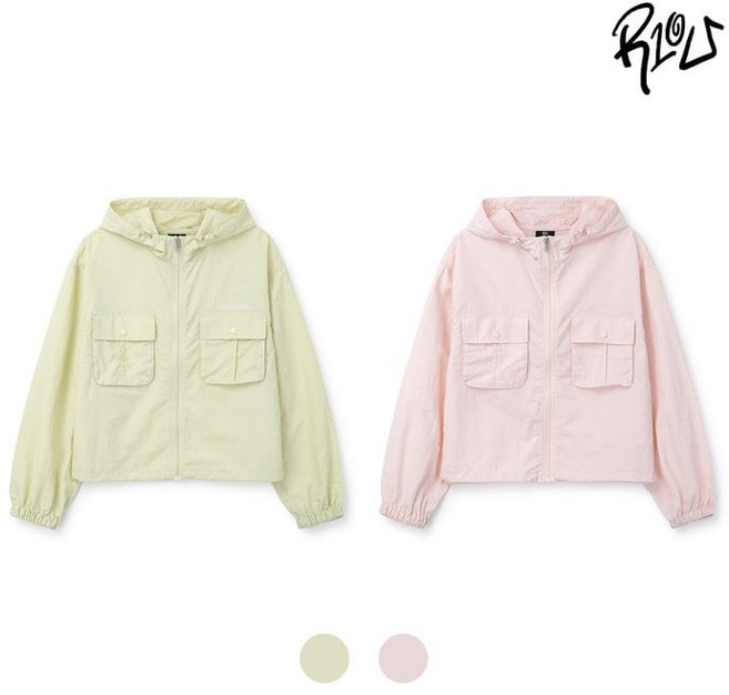 (초특가) 이월행사 레노마키즈 알텐유 초등학생 주니어 여아 가슴포켓 후드 크롭 바람막이 점퍼 U2421J052