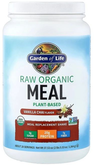 Garden of Life RAW Meal Replacement Shake Vanilla Chai 2 lbs 5.53 oz (1 064 g), 1개 - 쿠팡