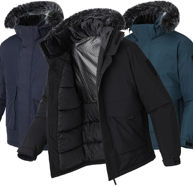 샤인힐즈 겨울 MA 히트세이브 야상 웰론 후드 패딩점퍼 MAD8100