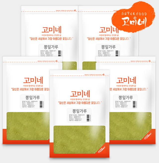 고미네 순수 국산 100% 무첨가 뽕잎가루, 5개, 300g