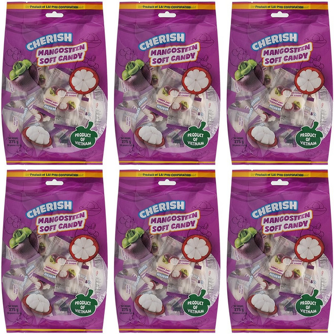 [국내배송] cherish 체리쉬 망고스틴 젤리 275g, 6개