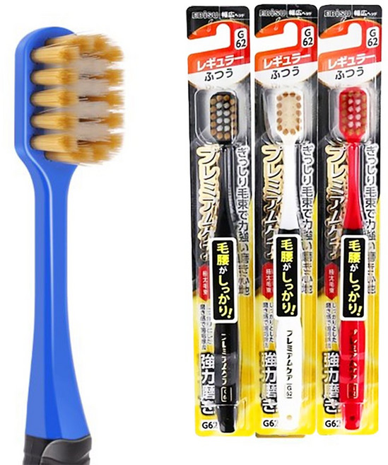 EBISU 프리미엄케어G 보통모 칫솔 랜덤발송, 1개입, 3개