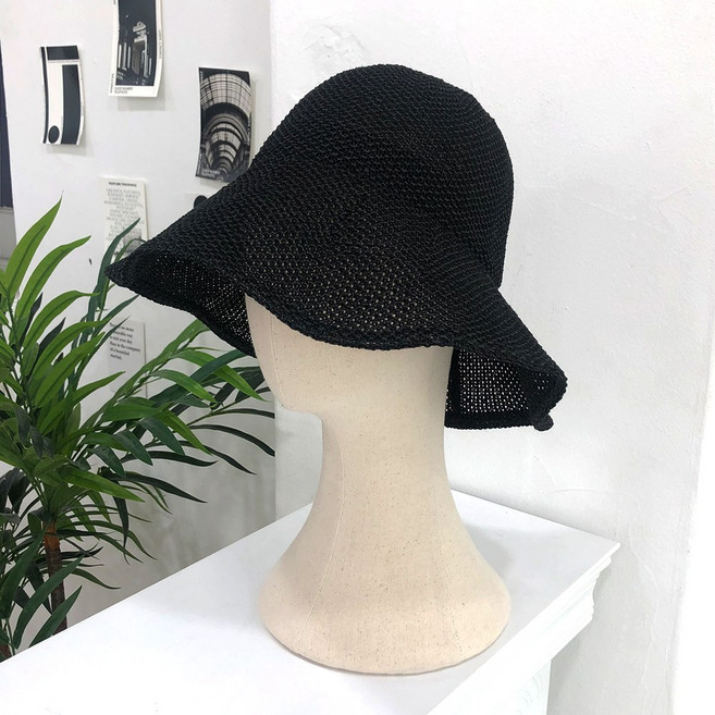 잼젬 와이드 와이어 챙 밀짚 라탄 모자