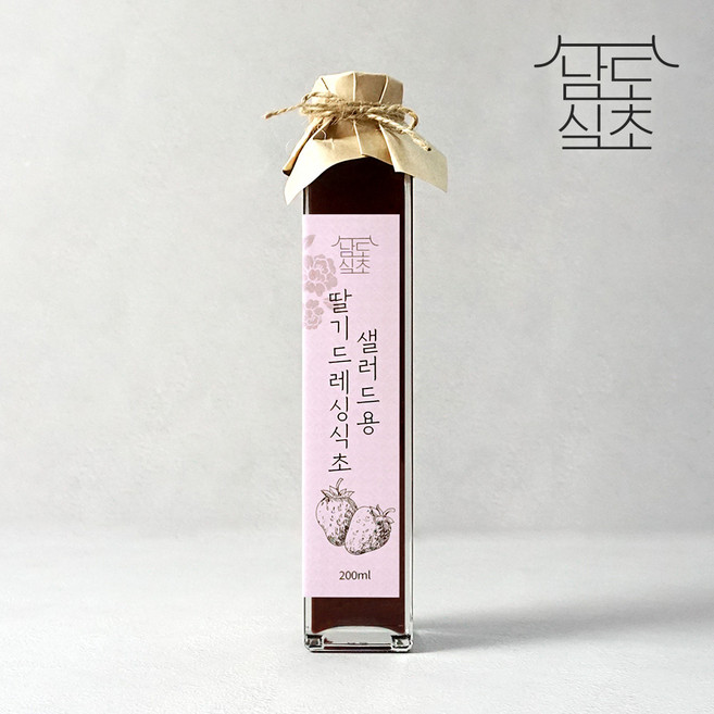 [남도식초] 하화숙 천연발효 딸기 드레싱식초 200ml, 1개