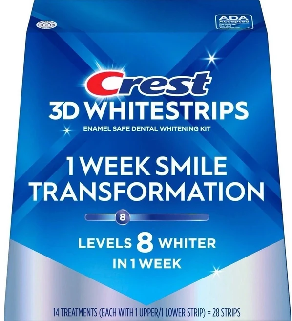 크레스트 3D 화이트 스트립 화이트닝 키트 28개입 Crest 3D Whitestrip Teeth Whitening Kit Glamorous, 14개, 40g - 쿠팡