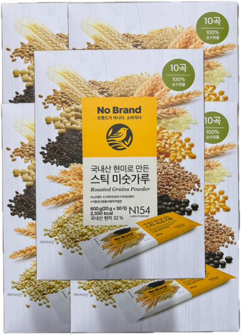 노브랜드 국내산 현미로 만든 스틱 미숫가루, 600g, 5개