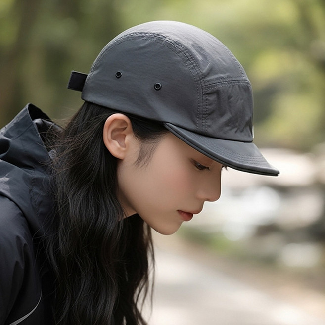 (남/녀) 숏캡 속건 트레일 러닝 모자 짧은챙 등산 운동 볼캡 숏챙 모자, 그레이, 1개