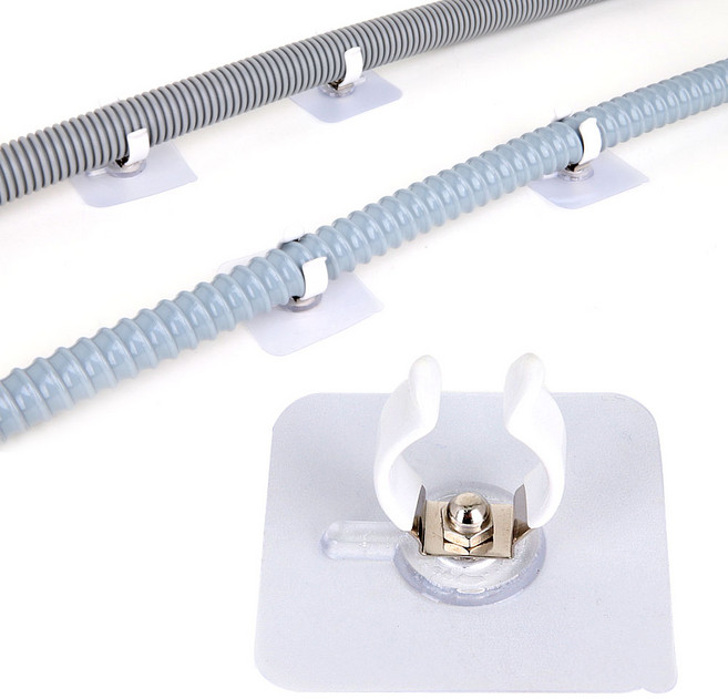 세탁기 배수호스 배수관 배관 고정 접착식 스티커, 1개, 드럼용