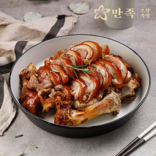 [서울3대족발]만족오향족발 미슐랭 9년 연속 선정 순살 사태족발슬라이스 220g + 미니족발 400g 세트, 1개