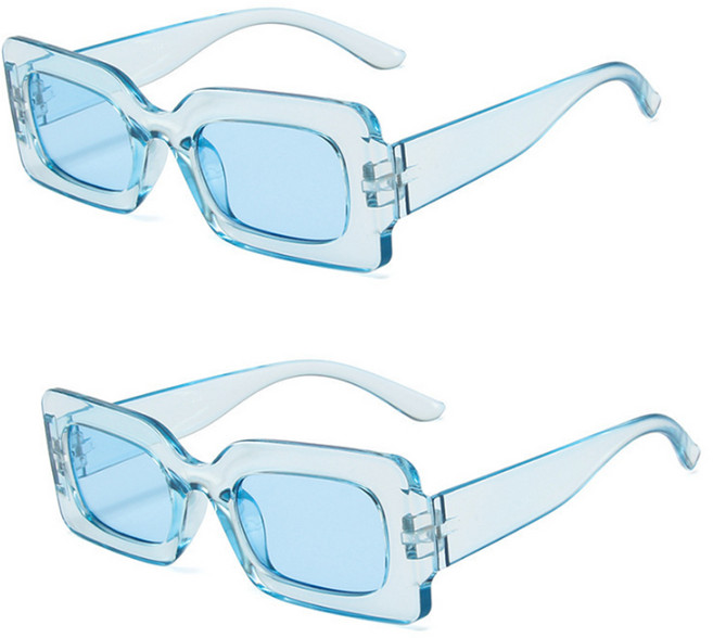 리빙듀오 인싸선글라스 안경 인생네컷 할로윈 2개 한세트, 019.멜라콩선글라스 블루(154)