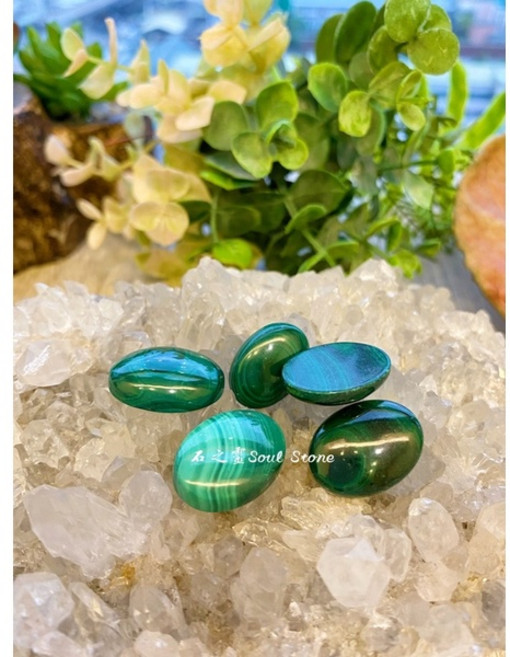 石之靈 Soul Stone 硅孔雀石 孔雀石 蛋面 魔方 晶石擺飾, 孔雀石蛋面,F尺寸